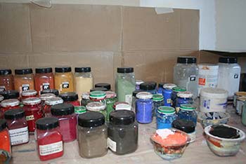 Peintures aux pigments