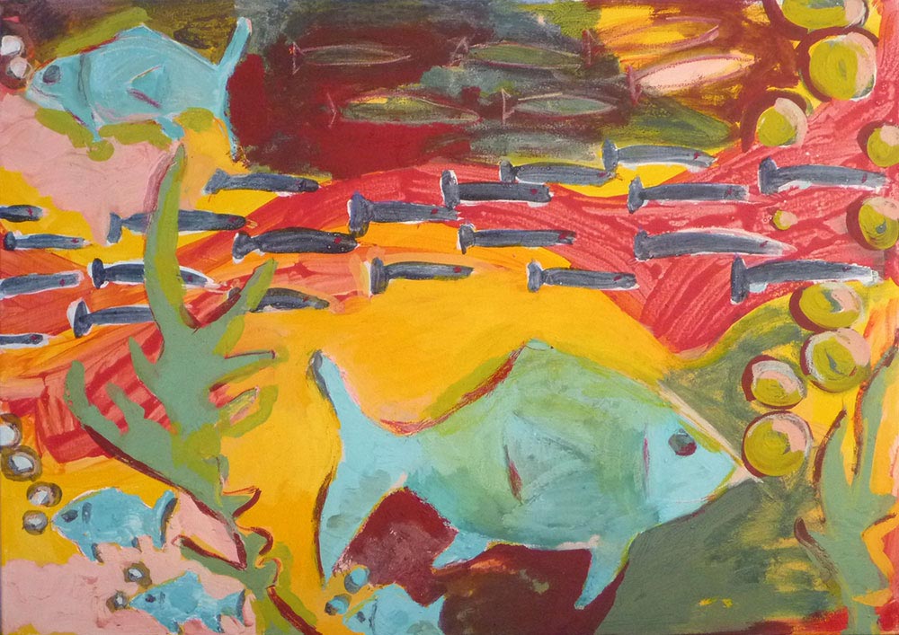2012 poisson (tableau de 70x96cm)