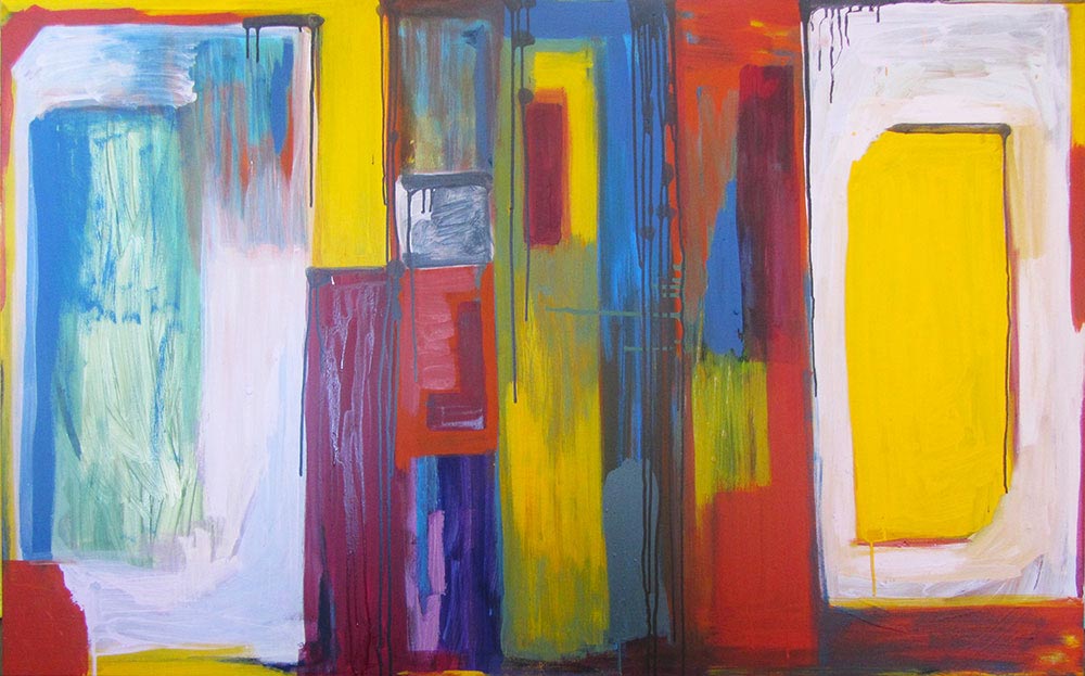 2016 Explosion chromatique (pigments sur toile 160x100cm)